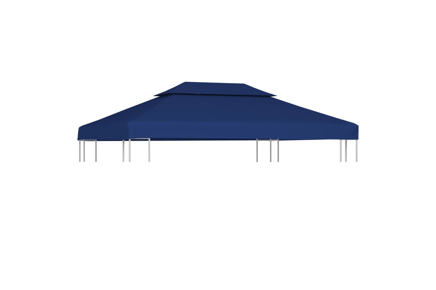 vidaXL 44759 2-tier Gazebo Top Cover 310 G/m² 4x3 M Blue