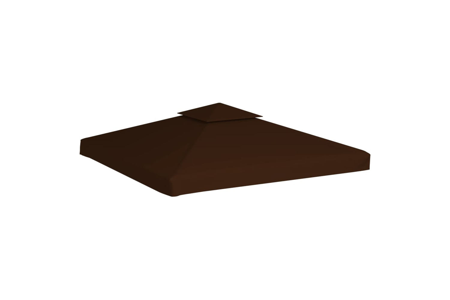 vidaXL 46615 2-tier Gazebo Top Cover 310 G/m² 3x3 M Brown
