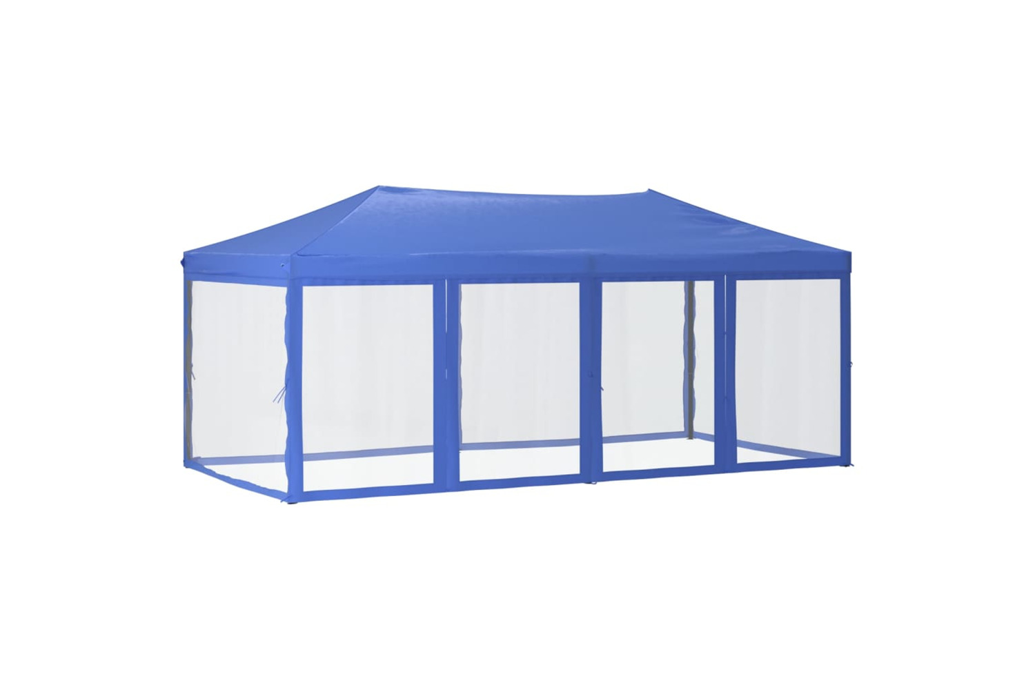 vidaXL Folding Party Tent With Sidewalls Blue 3x6 M