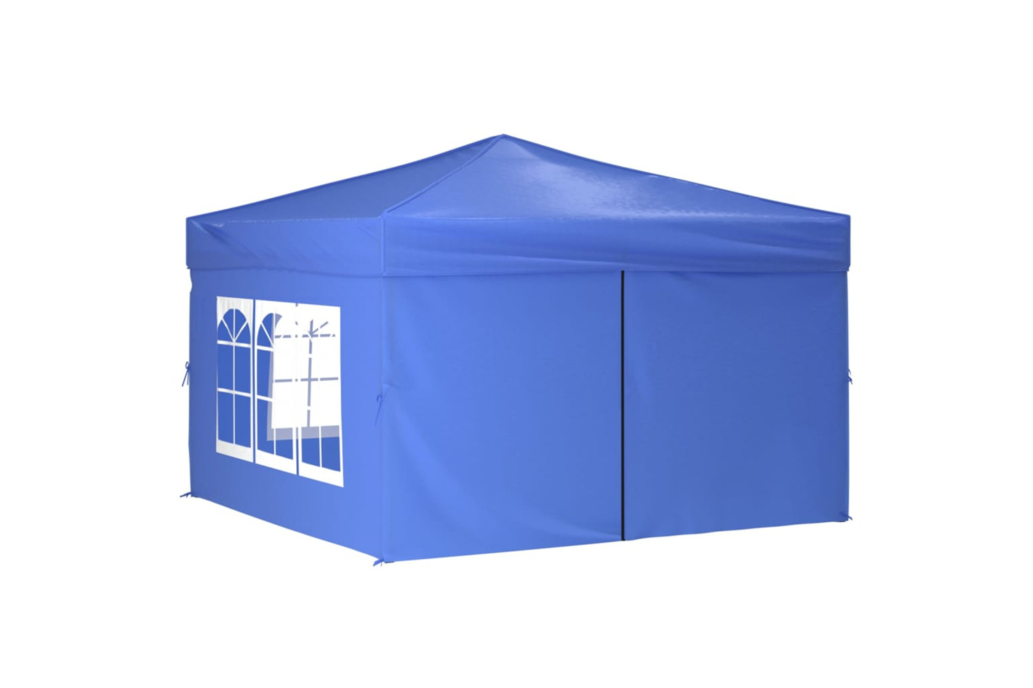 vidaXL 93521 Folding Party Tent With Sidewalls Blue 3x3 M