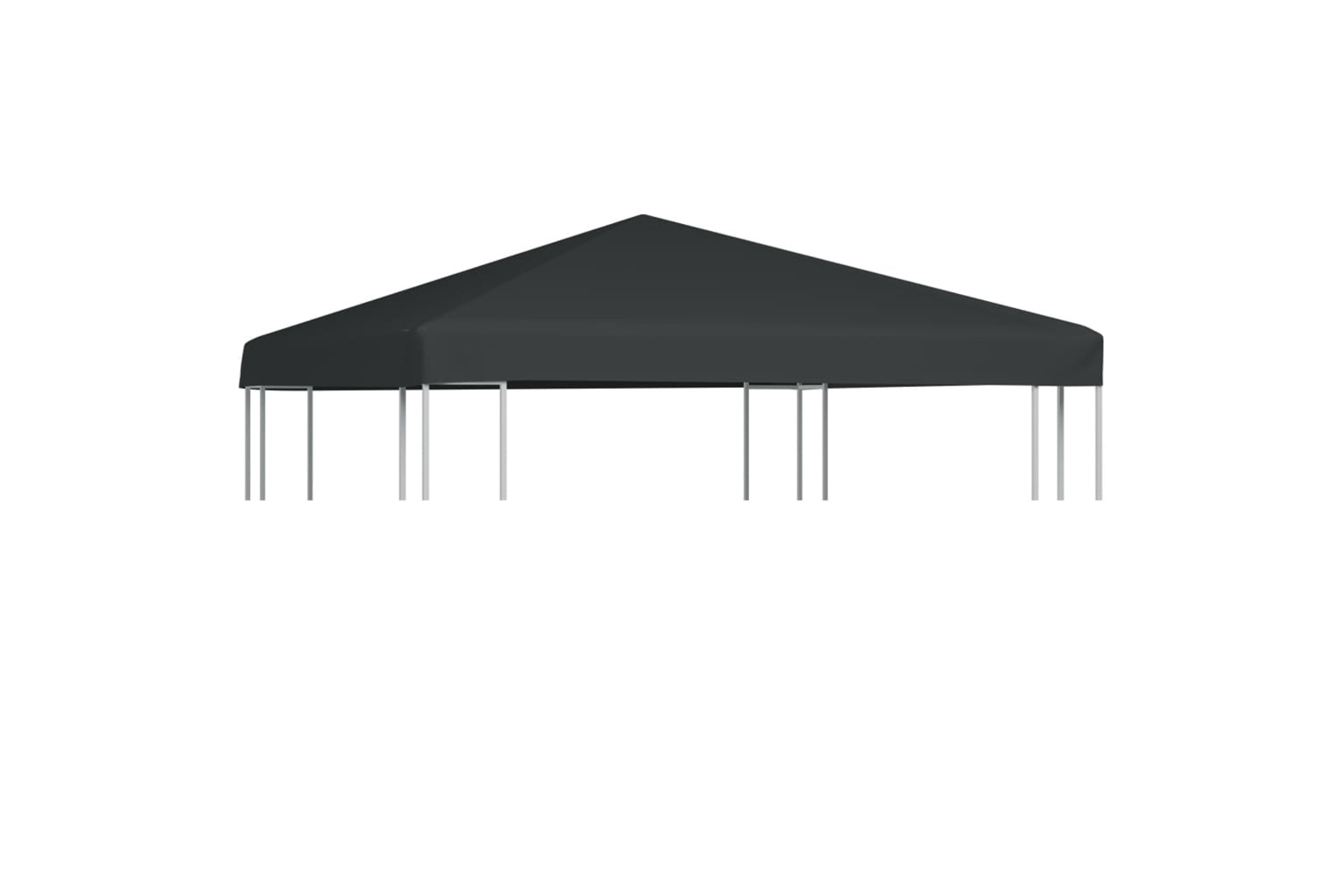 vidaXL Gazebo Top Cover 310 G/m2 3x3 M Grey