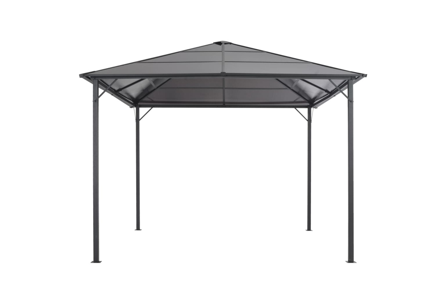 vidaXL 44641 Gazebo With Roof Aluminium 3x3 M Black