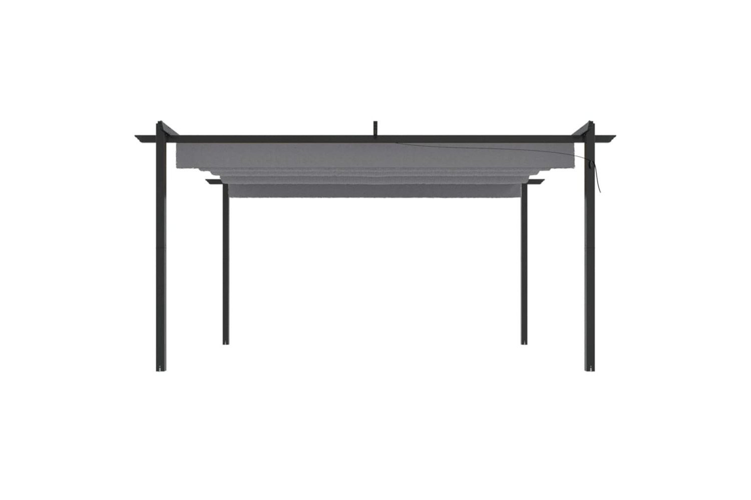 vidaXL 318538 Garden Gazebo With Retractable Roof 4x3 M Anthracite