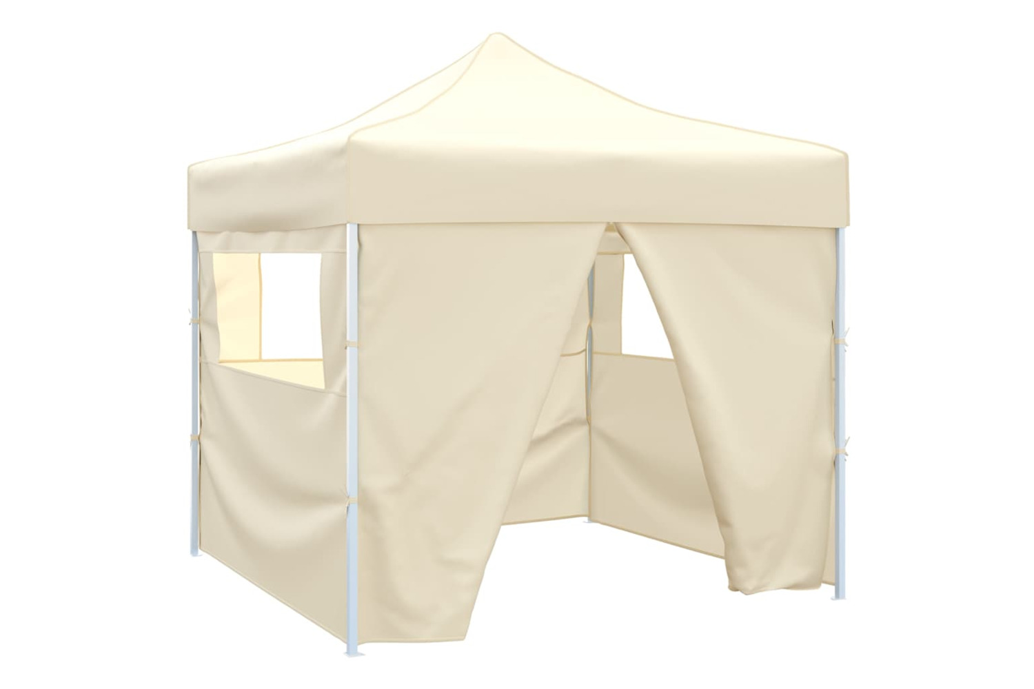 vidaXL Foldable Tent 3x3 M With 4 Walls Cream