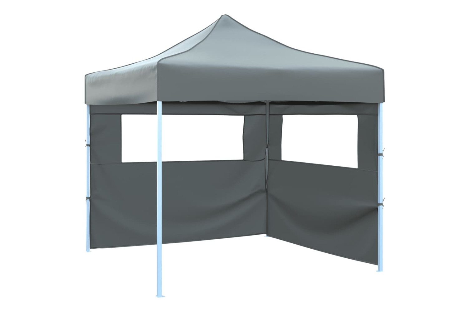 vidaXL Foldable Party Tent Pop-up With 2 Sidewalls 3x3 M Anthracite