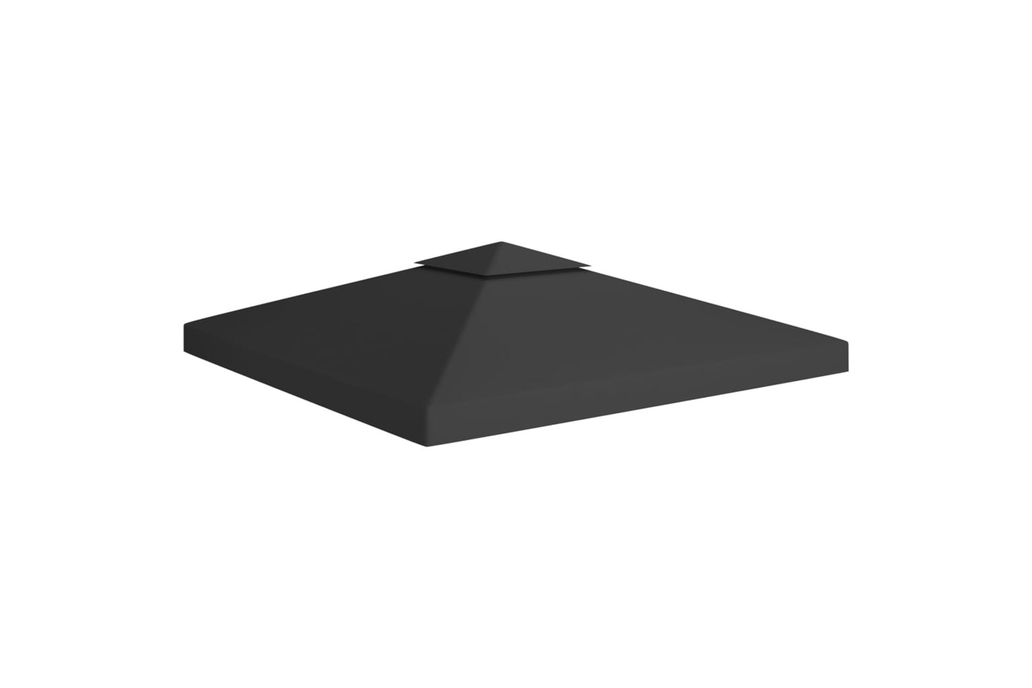 Vidaxl 2-tier Gazebo Top Cover 310 G/m2 3x3 M Black