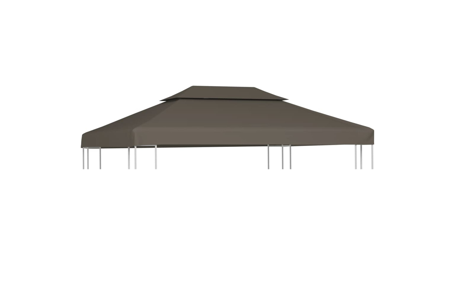 vidaXL 2-tier Gazebo Top Cover 310 G/m2 4x3 M Taupe