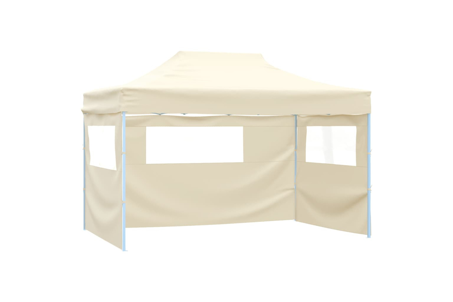 vidaXL Foldable Tent With 3 Walls 3x4.5 M Cream