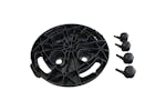 Vidaxl 3143916 Plant Trolleys With Wheels 3 Pcs Diameter 30 Cm Black 170 Kg