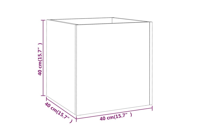 Vidaxl 808792 Planter Box White 40x40x40 Cm Engineered Wood