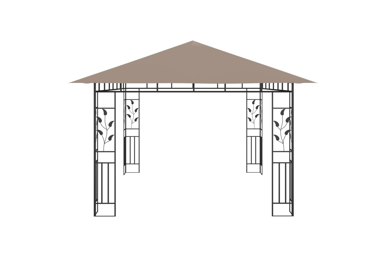 vidaXL 312252 Gazebo With Mosquito Net 4x3x2.73 M Taupe 180 G/m²