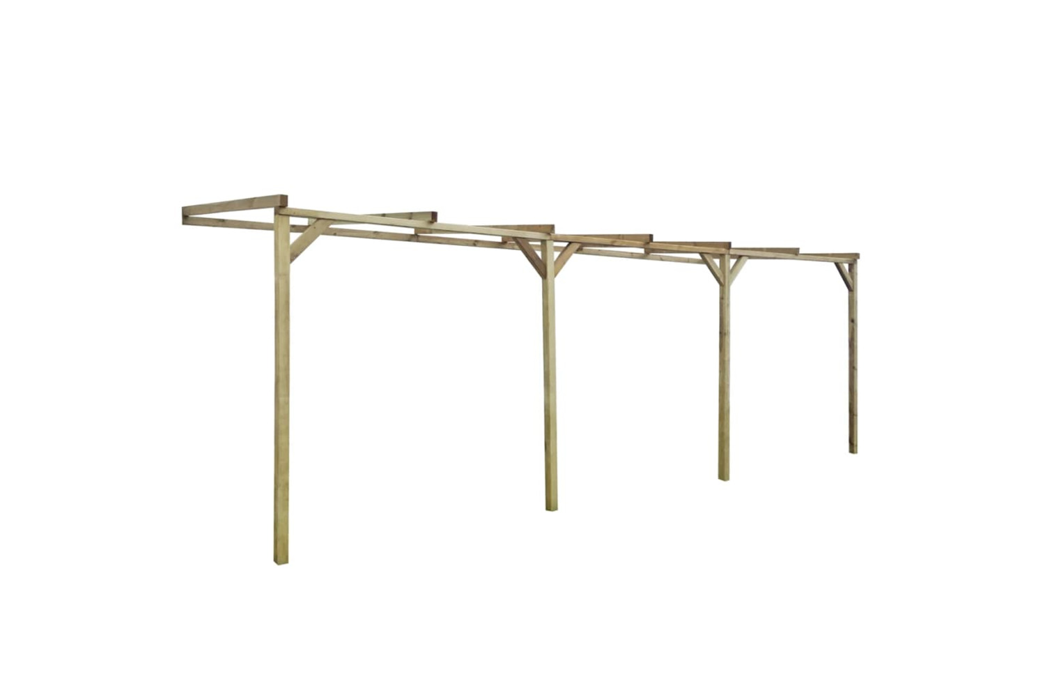 vidaXL 180176 B-stock Lean-to Pergola 2x6x2.2 M Impregnated Solid Wood Pine