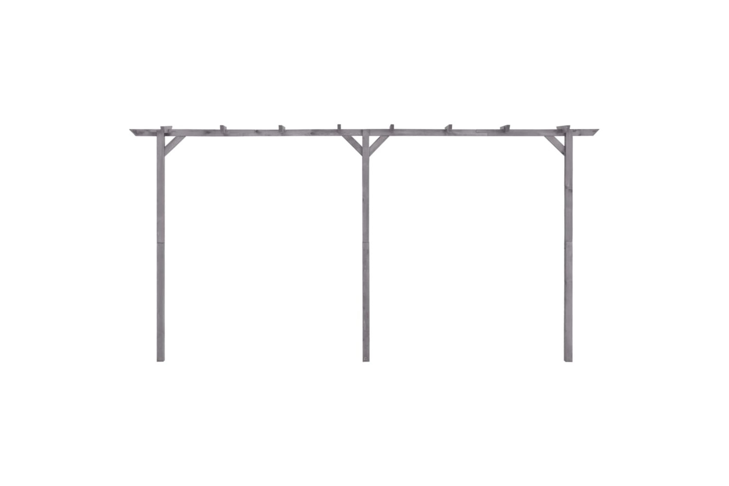 vidaXL 313568 Garden Pergola Grey 400x40x205cm Impregnated Pinewood