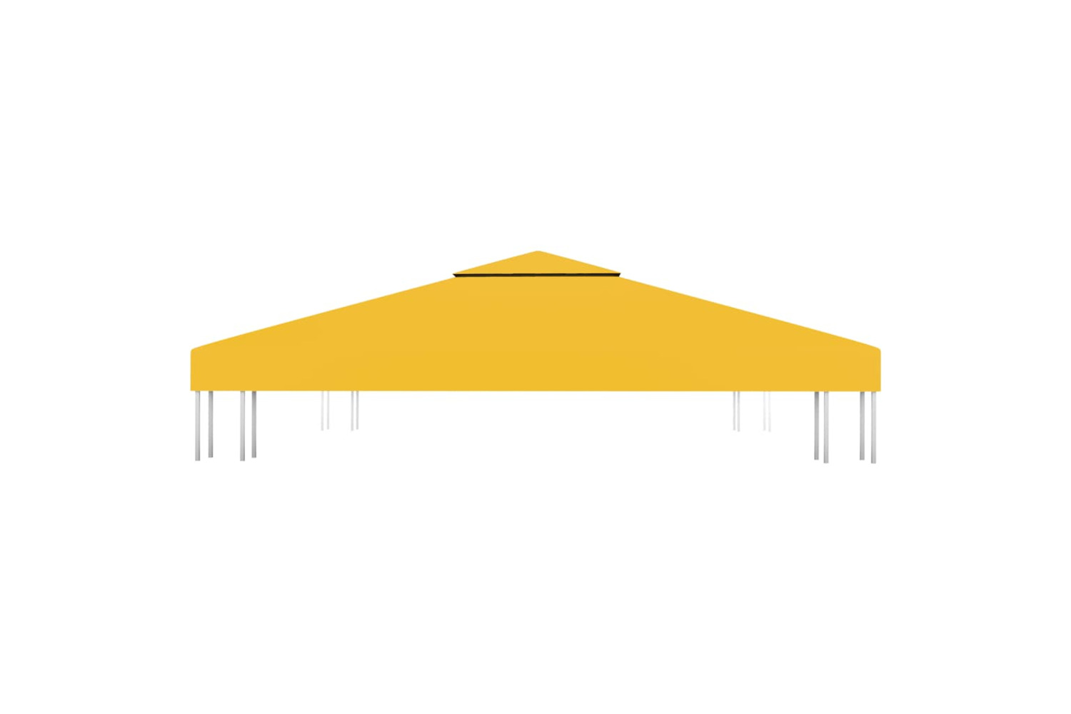 vidaXL 312073 2-tier Gazebo Top Cover 310 G/m² 3x3 M Yellow
