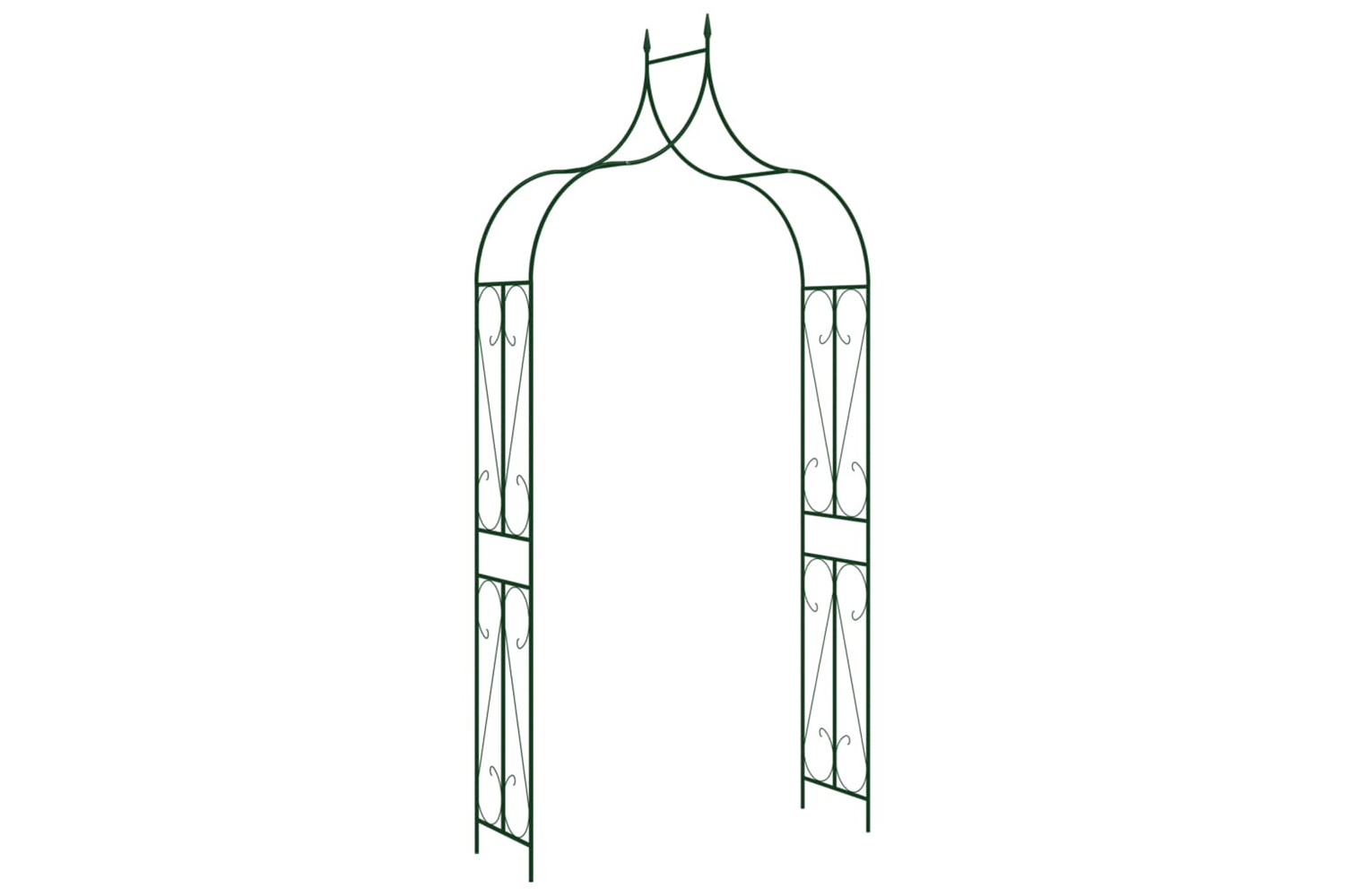 vidaXL 47094 Garden Arch Dark Green 120x38x258cm Iron