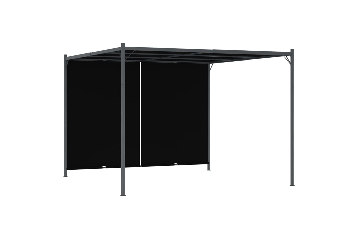 vidaXL 49324 Garden Pergola With Retractable Roof 3x3 M Anthracite