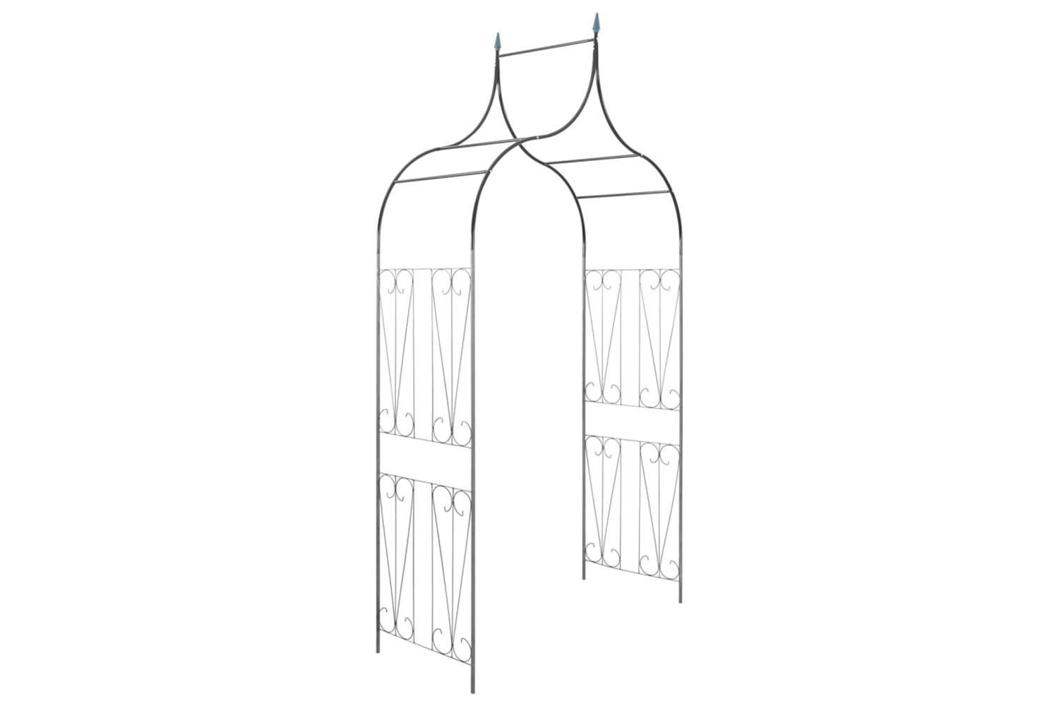 vidaXL Garden Arch Spike Design Climbing Plants Dark Green