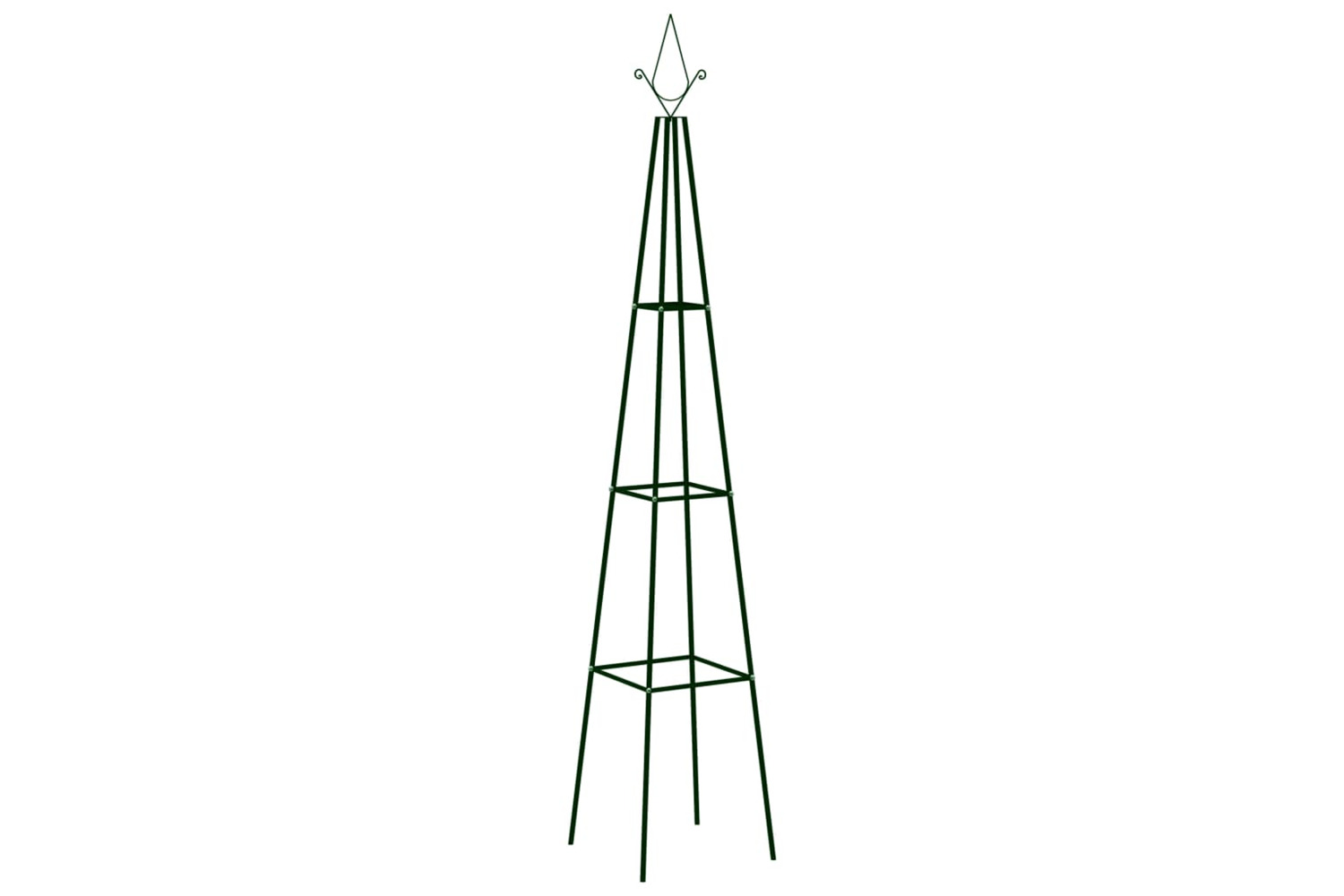 vidaXL 47096 Garden Climbing Plant Racks 2 Pcs Dark Green 35x35x195cm Iron