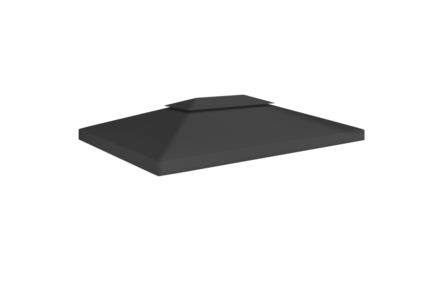 vidaXL 2-tier Gazebo Top Cover 310 G/m2 4x3 M Black