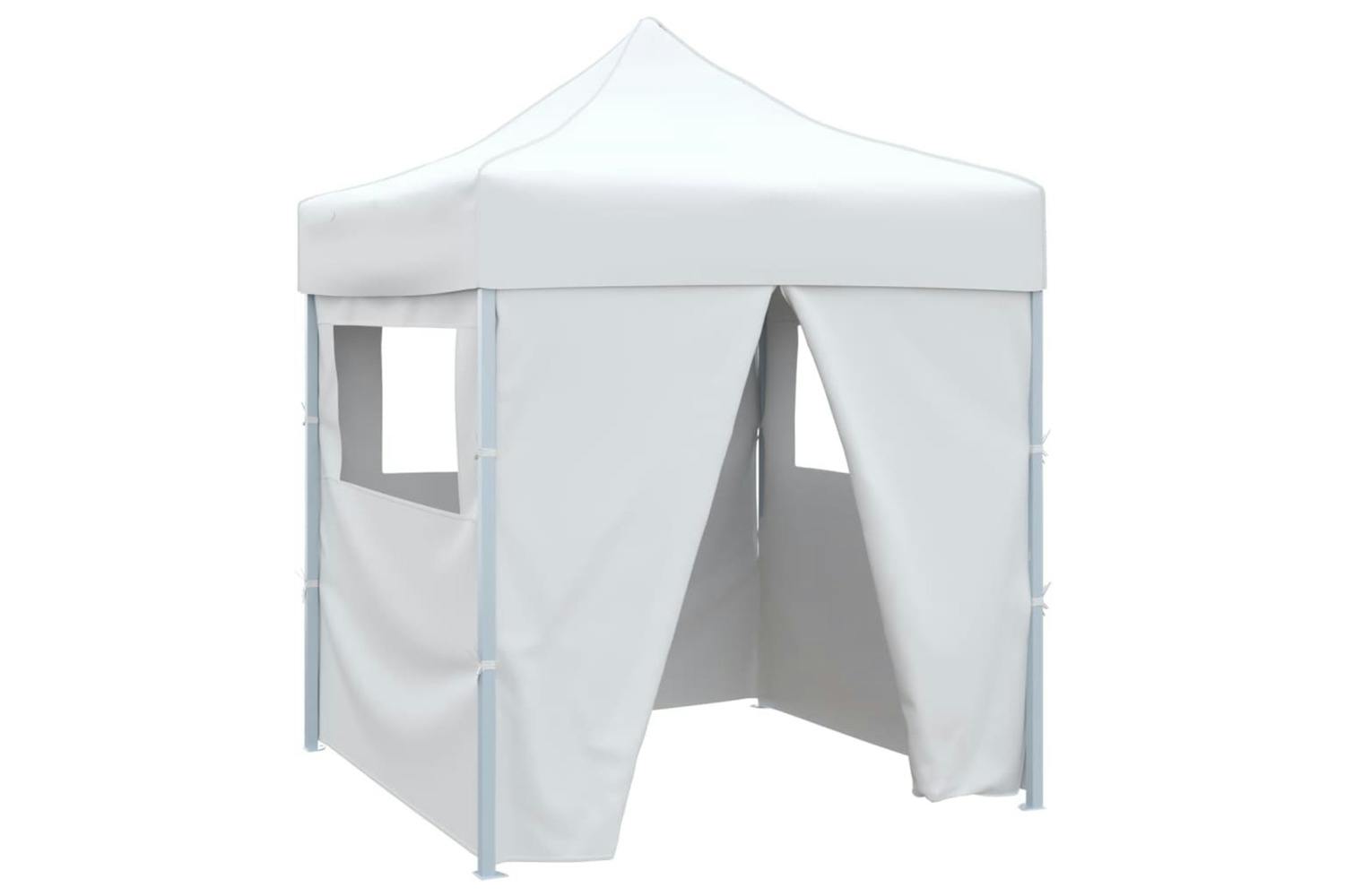 Vidaxl Professional Folding Party Tent With 4 Sidewalls 2x2 M Steel White