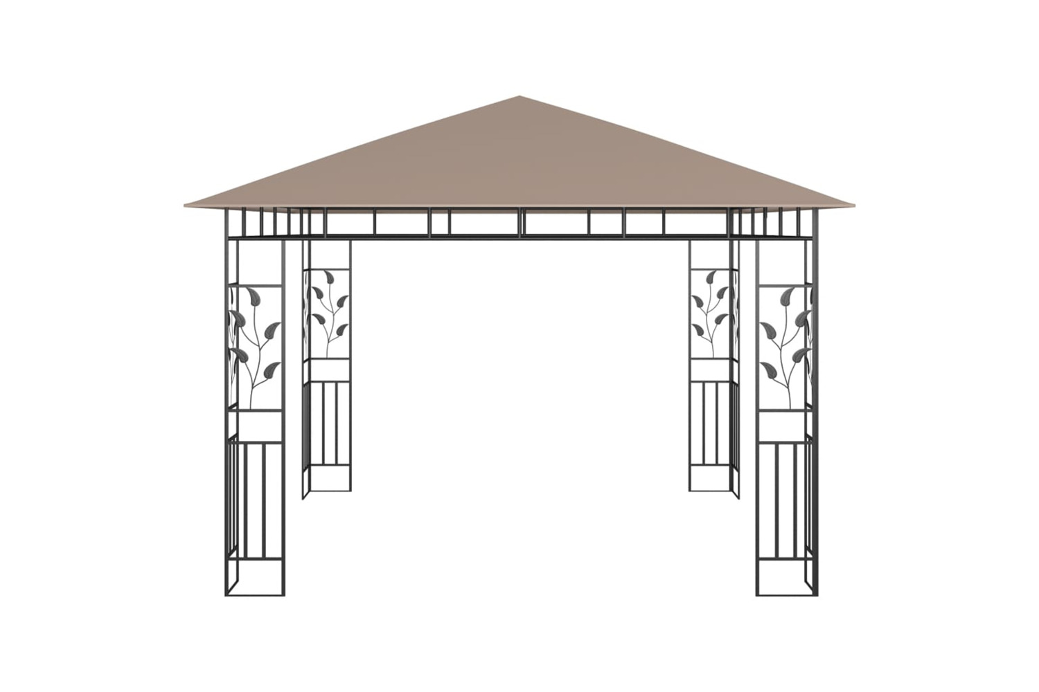 vidaXL 312251 Gazebo With Mosquito Net 3x3x2.73 M Taupe 180 G/m²