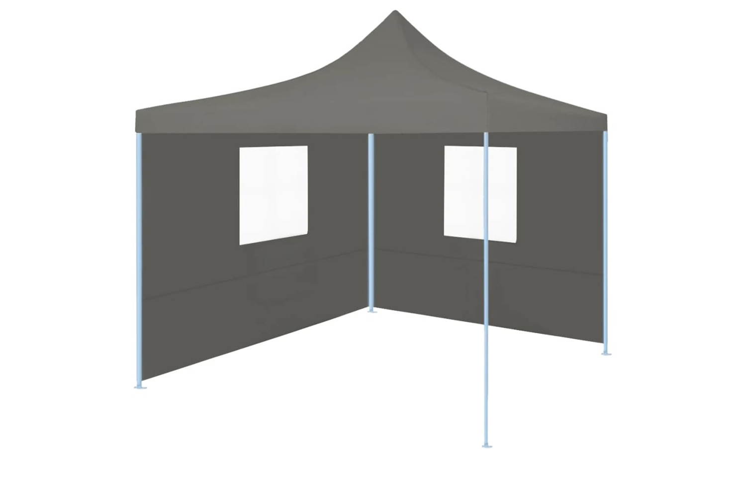 vidaXL Professional Folding Party Tent With 2 Sidewalls 2x2 M Steel Anthracite