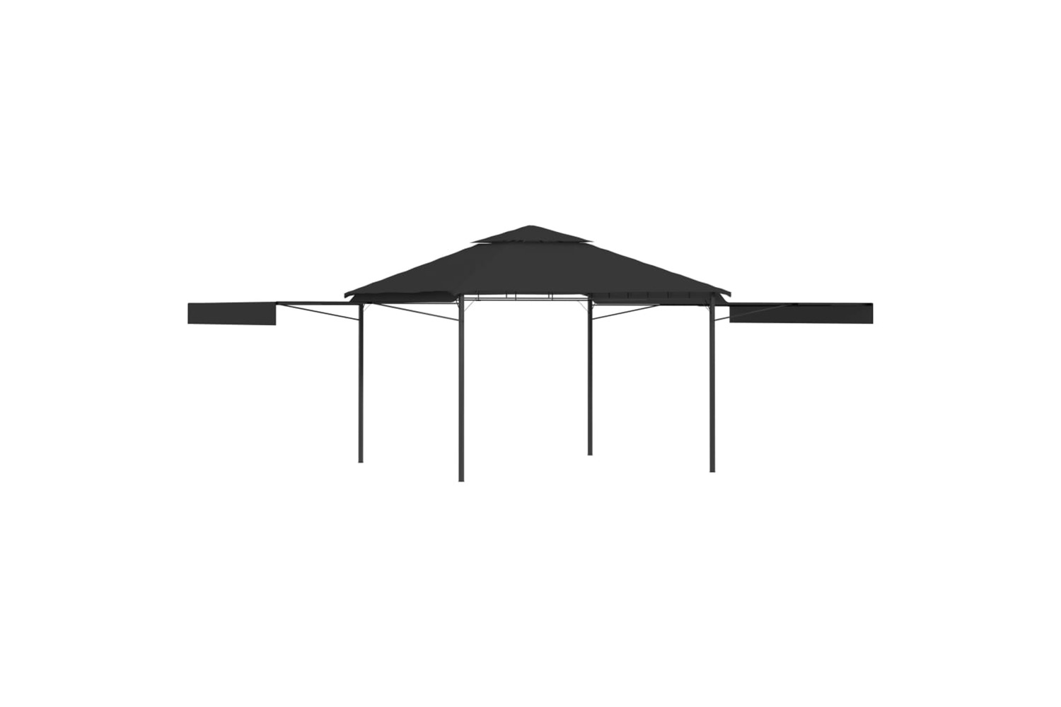 vidaXL 48004 Gazebo With Double Extending Roofs 3x3x2.75 M Anthracite 180g/m²