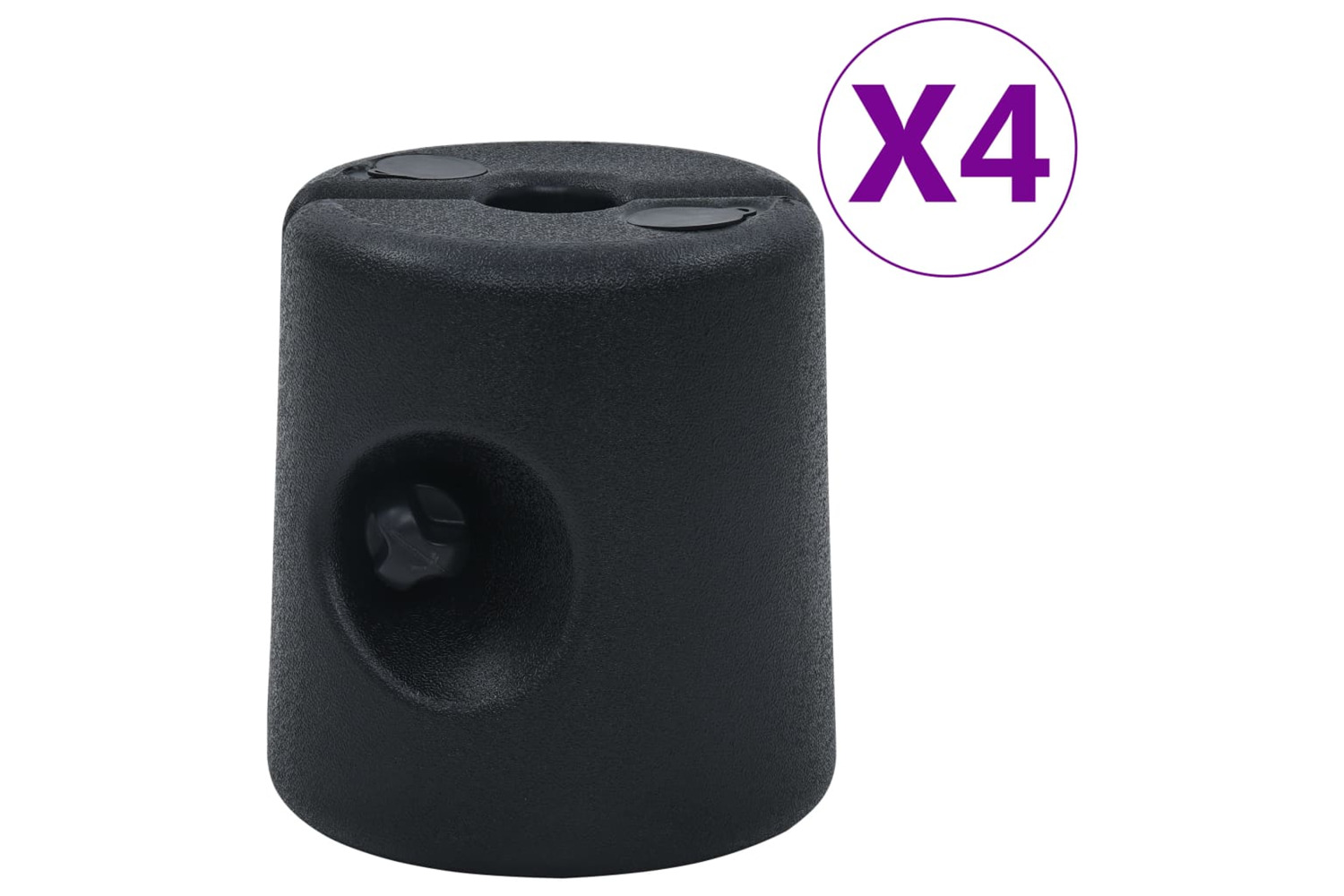 vidaXL 47689 Gazebo Weights 4 Pcs Pe Black