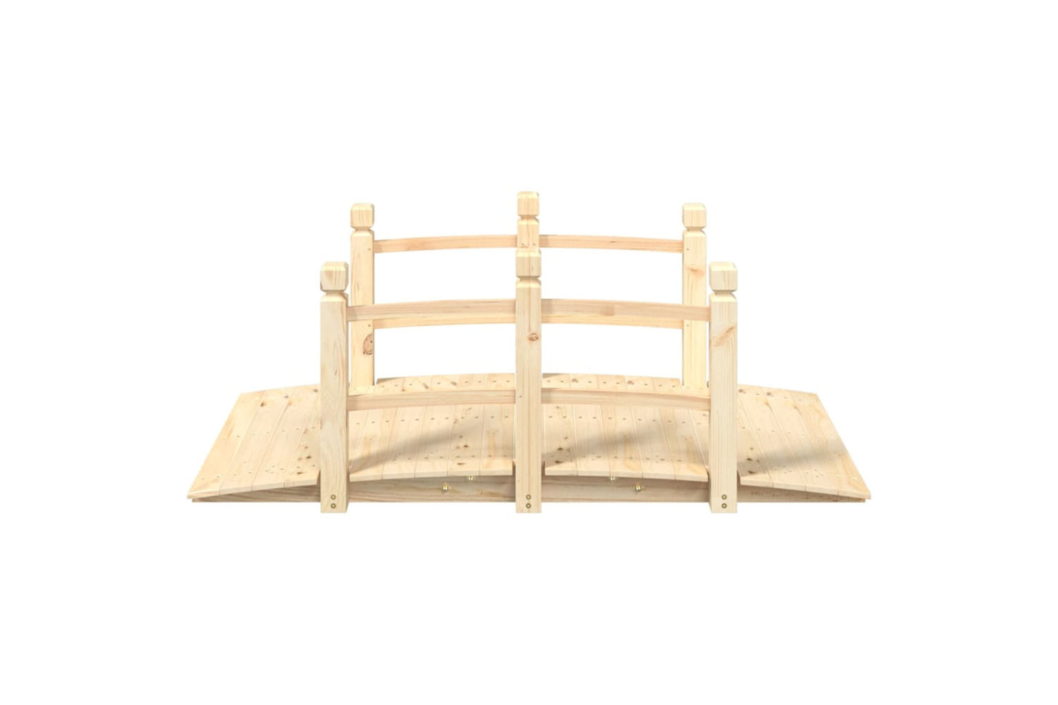 vidaXL 363355 Garden Bridge With Railings 150x67x56cm Solid Wood Spruce