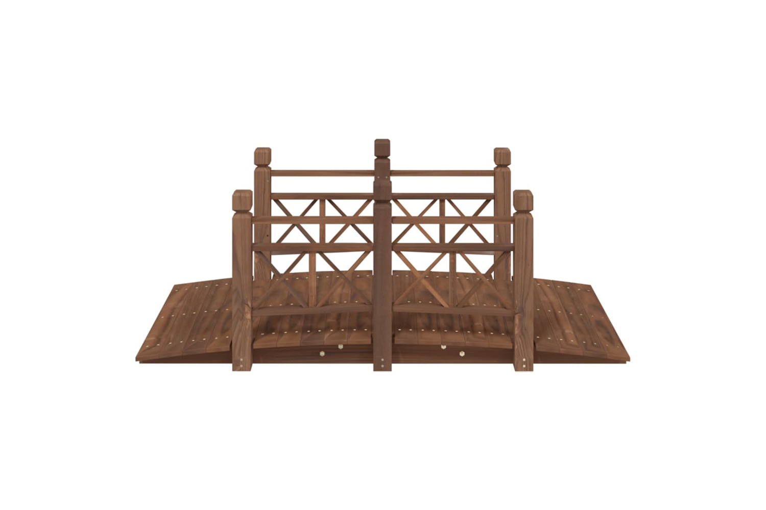 vidaXL 363360 Garden Bridge With Railings 150x67x56cm Solid Wood Spruce