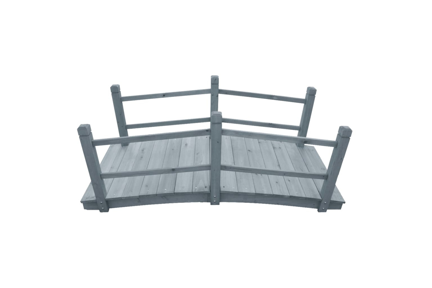 vidaXL 310040 Garden Bridge Grey 140x60x56cm Solid Firwood