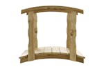 Vidaxl 318204 Garden Bridge With Rail Impregnated Solid Wood Pine