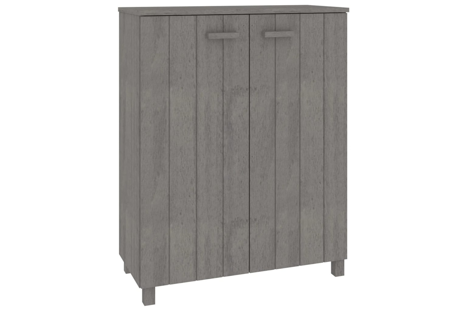 vidaXL Shoe Cabinet Hamar Light Grey 85x40x108cm Solid Wood Pine