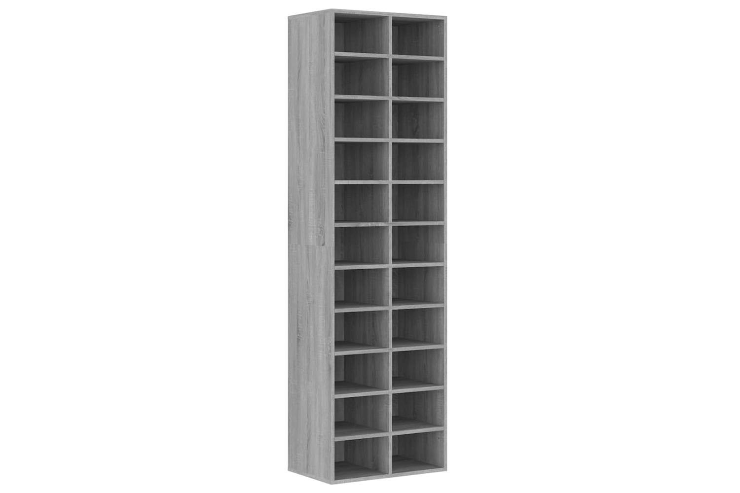 Vidaxl 815301 Shoe Cabinet Grey Sonoma 54x34x183 Cm Engineered Wood
