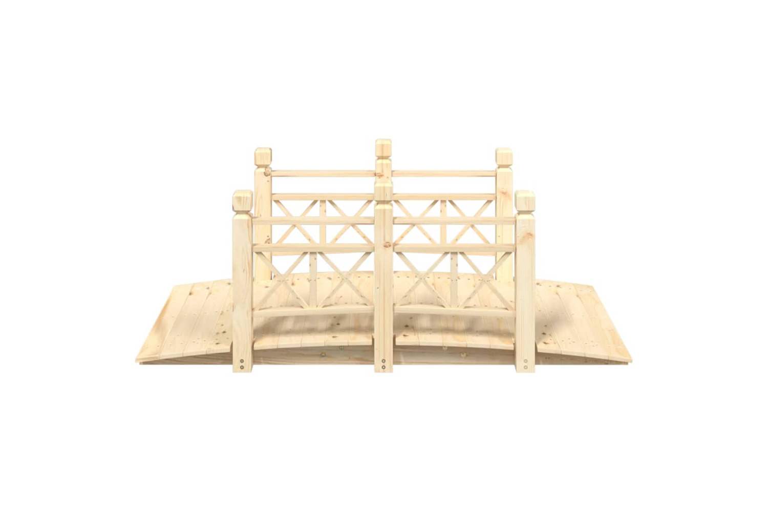 vidaXL 363359 Garden Bridge With Railings 150x67x56cm Solid Wood Spruce