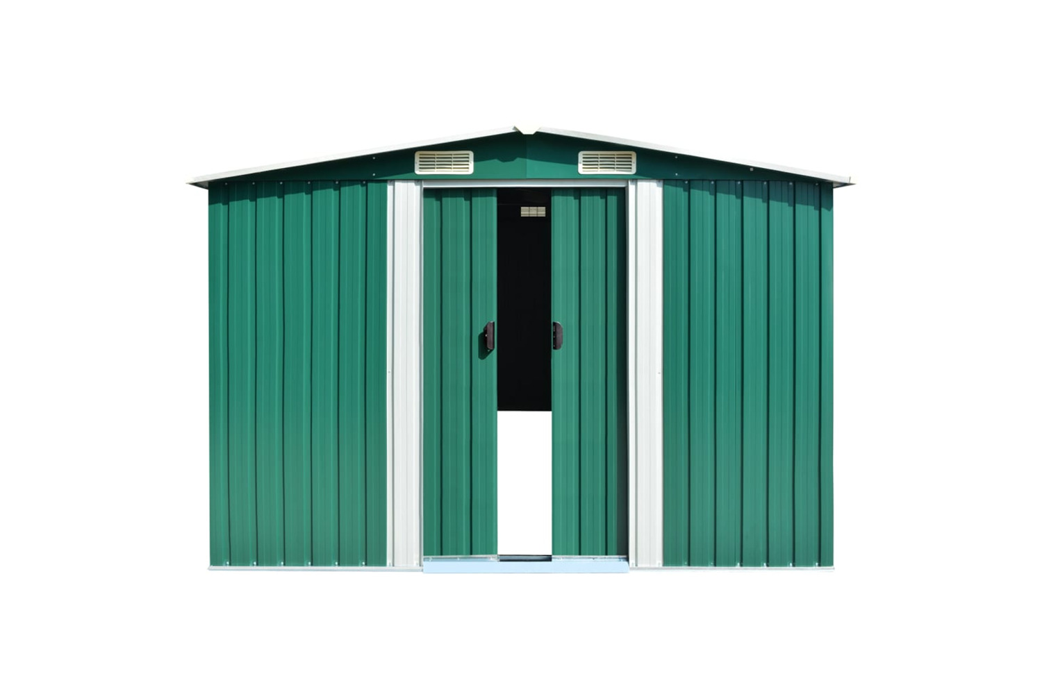 vidaXL 47036 Garden Shed Green 257x990x181cm Galvanised Steel