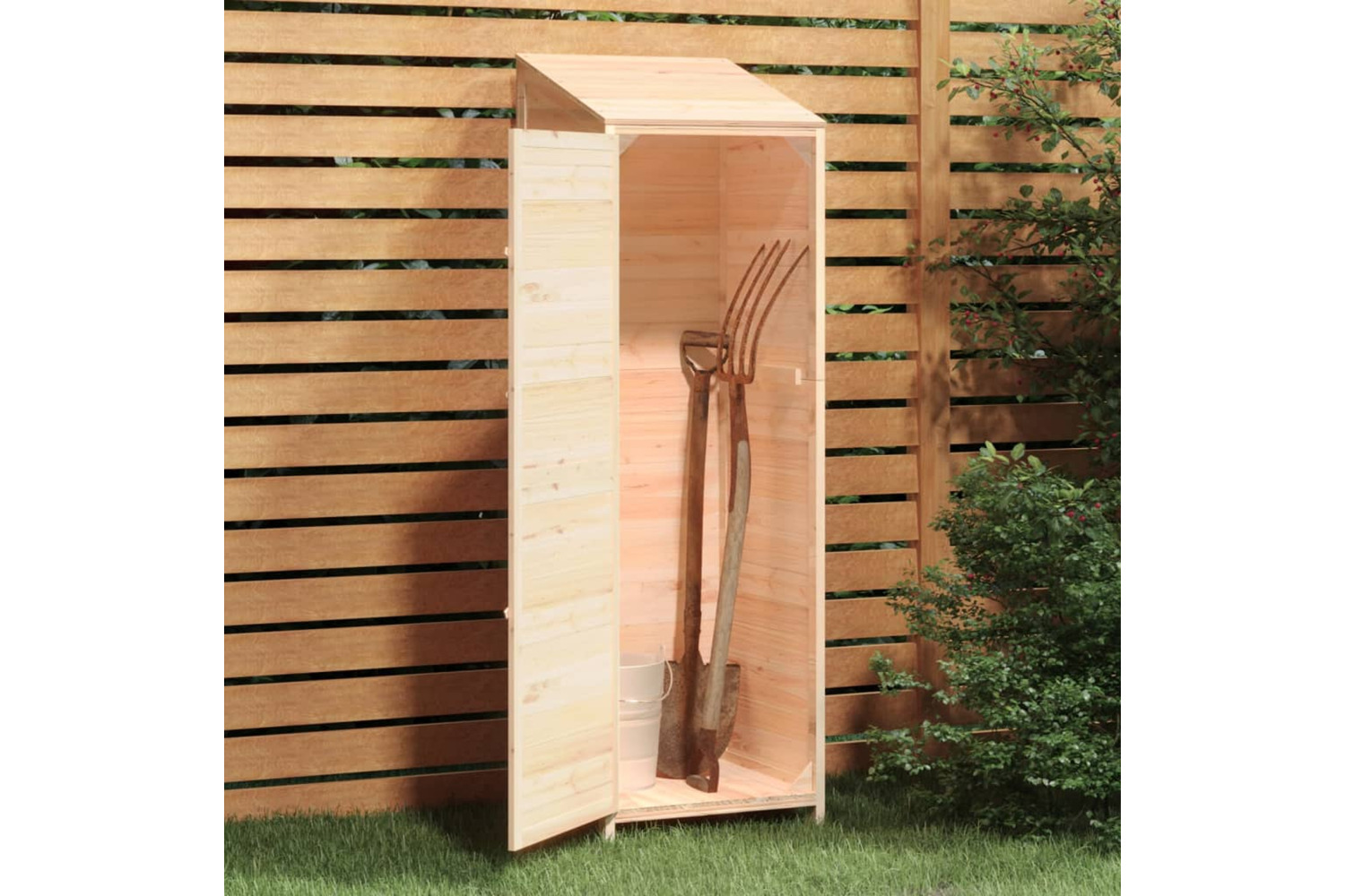 vidaXL 152186 Garden Shed 55x52x174.5cm Solid Wood Fir