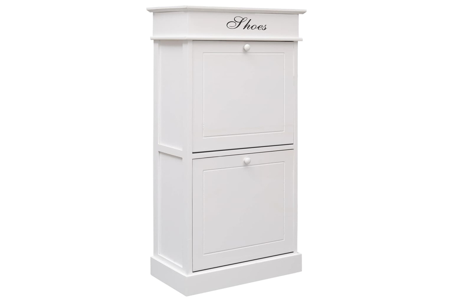 vidaXL 284091 Shoe Cabinet White 50x28x98cm Paulownia Wood