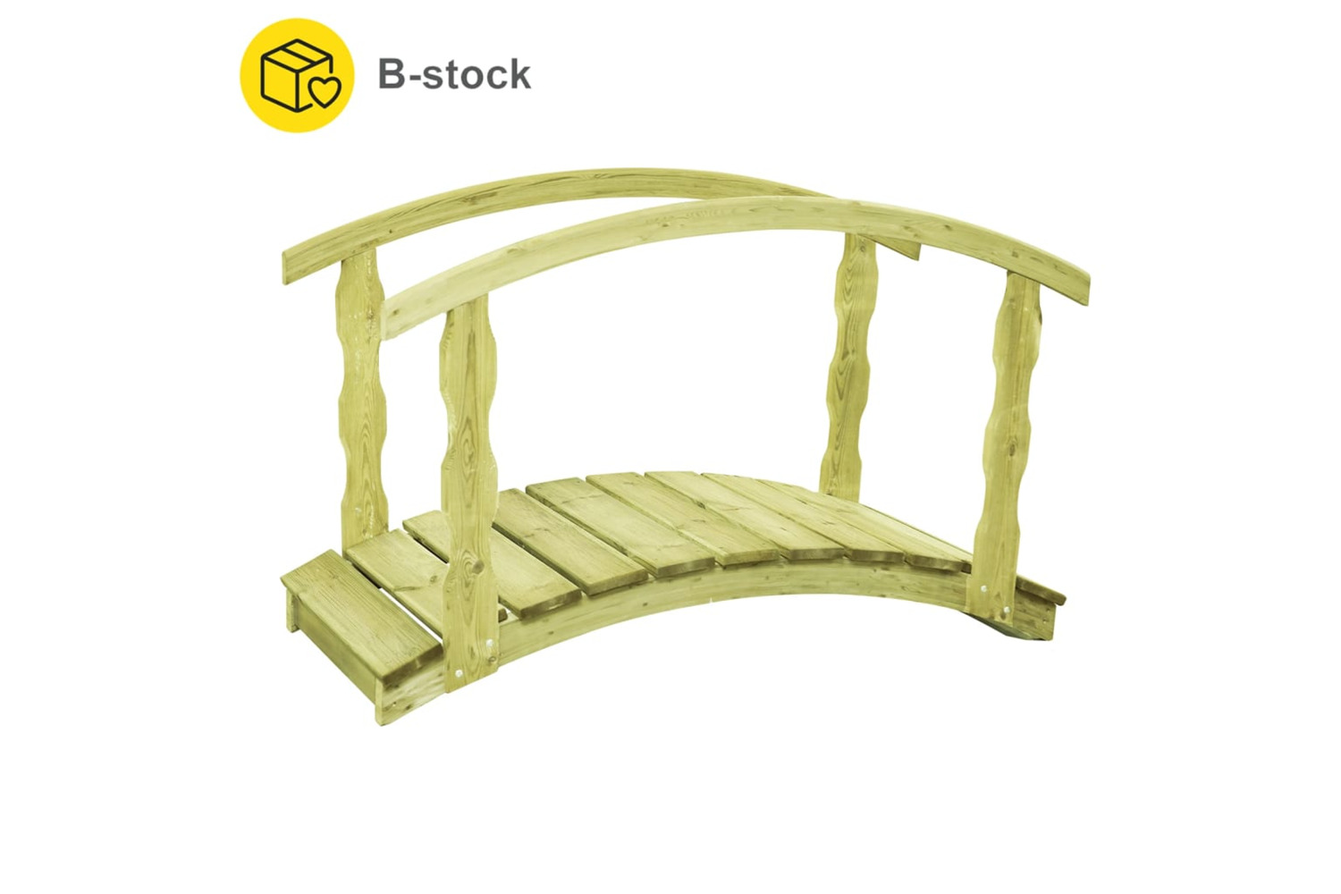 vidaXL 180175 B-stock Garden Bridge 170x74x105cm Impregnated Solid Wood Pine