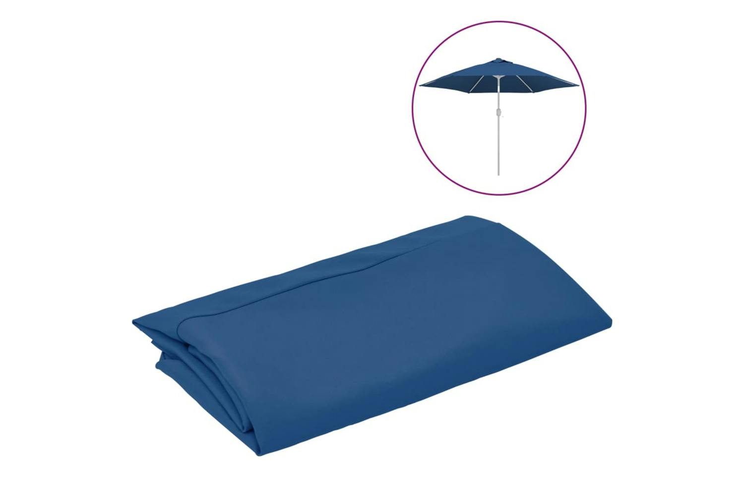 Vidaxl 313799 Replacement Fabric For Outdoor Parasol Azure Blue 300 Cm