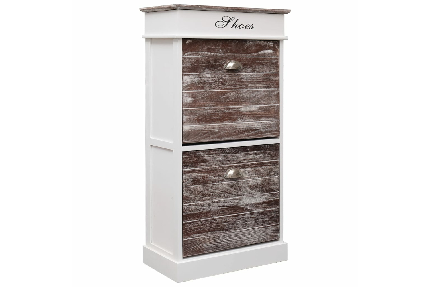 vidaXL 284088 Shoe Cabinet Brown 50x28x98cm Paulownia Wood