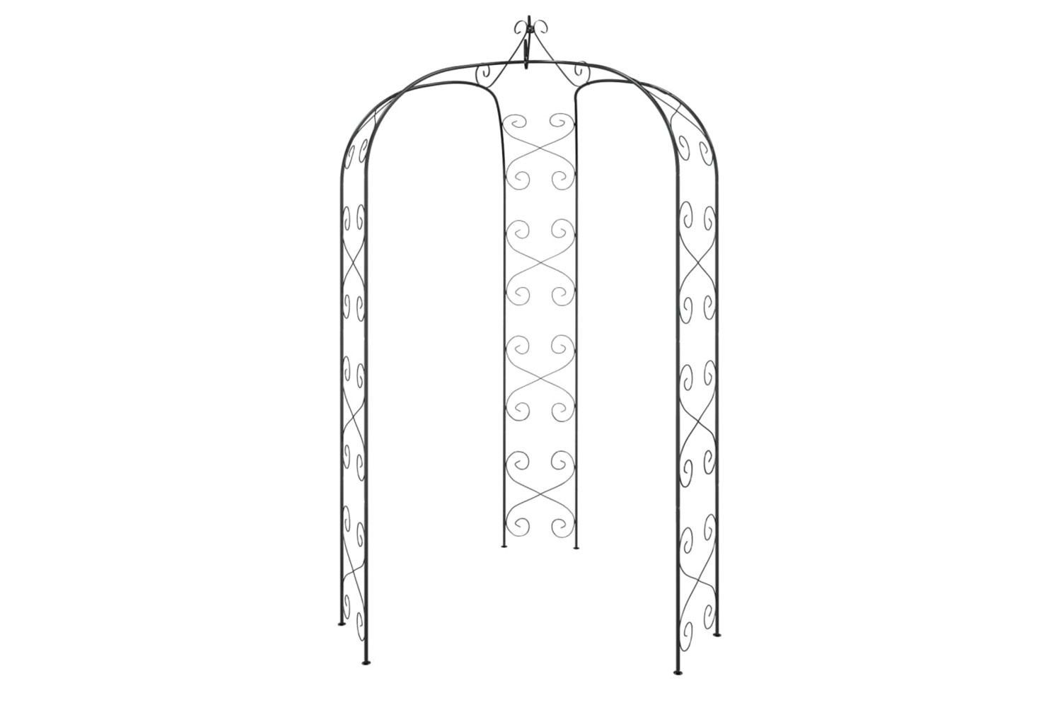 vidaXL 319351 Garden Arch Black ÃÂ180x255cm Steel