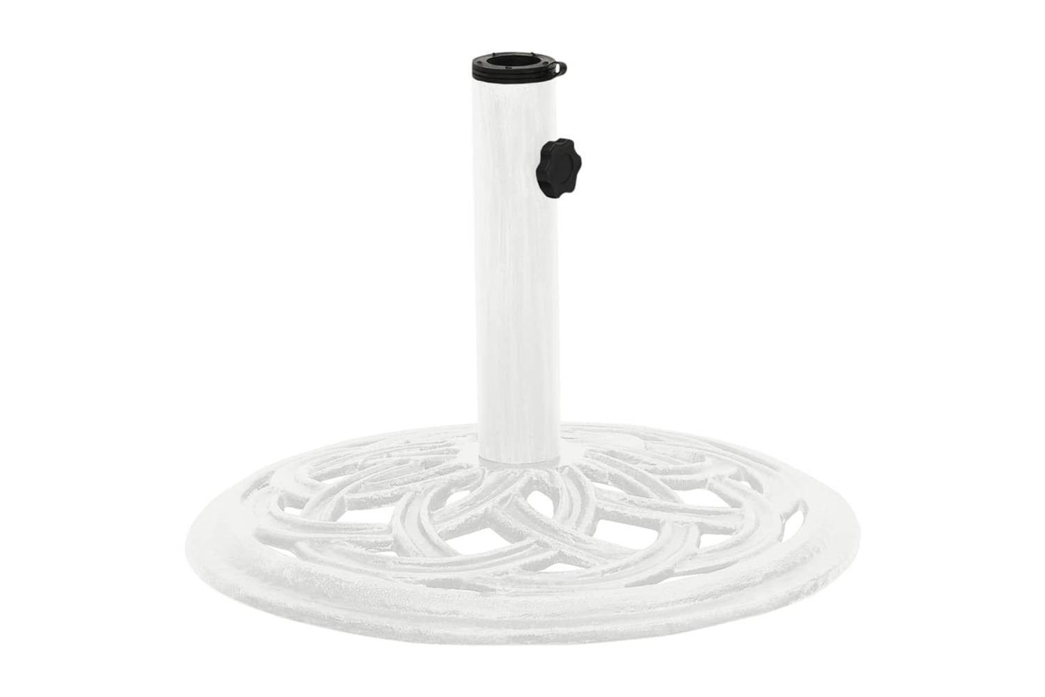 vidaXL 317757 Umbrella Base White 44x44x31cm Cast Iron