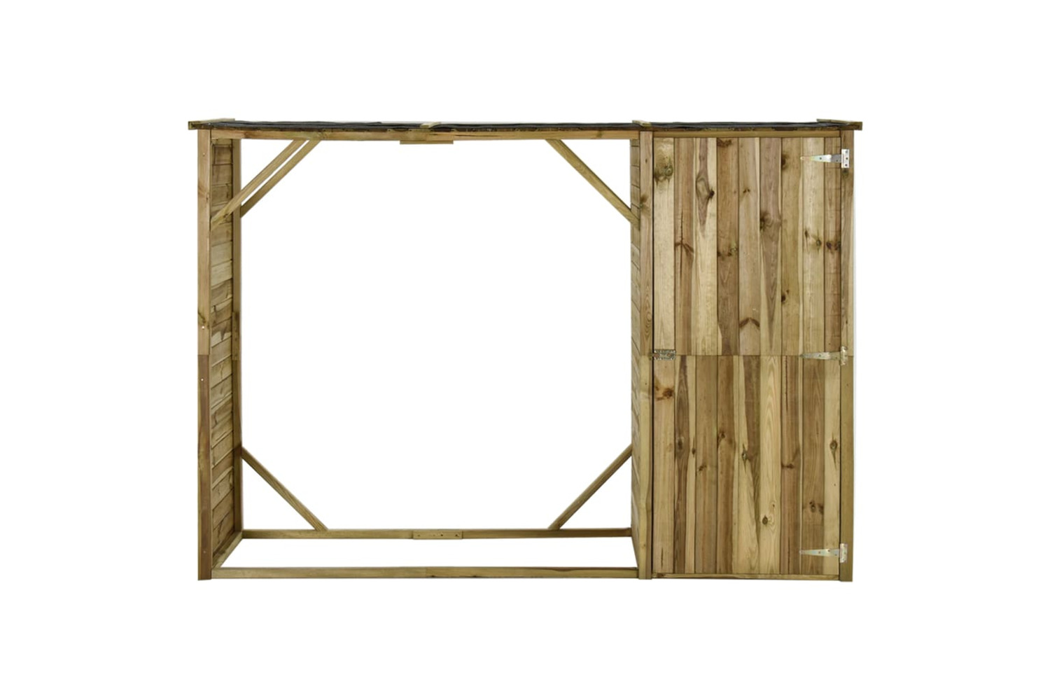 vidaXL 45137 Garden Firewood Tool Storage Shed Pinewood 253x80x170cm