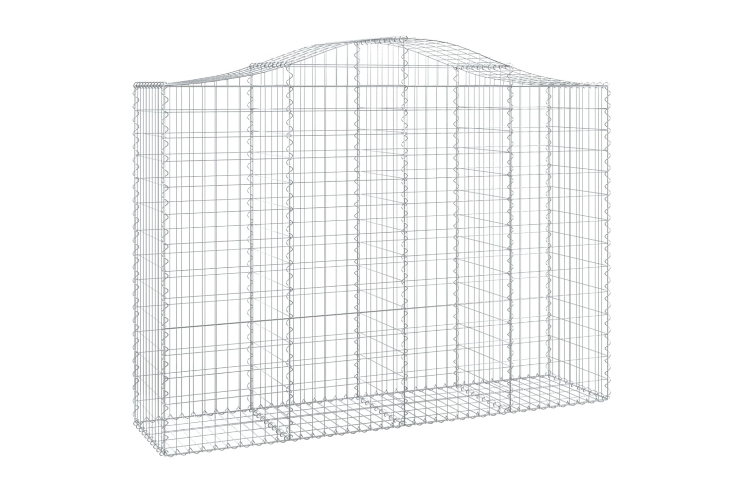 vidaXL 153397 Arched Gabion Basket 200x50x140/160cm Galvanised Iron