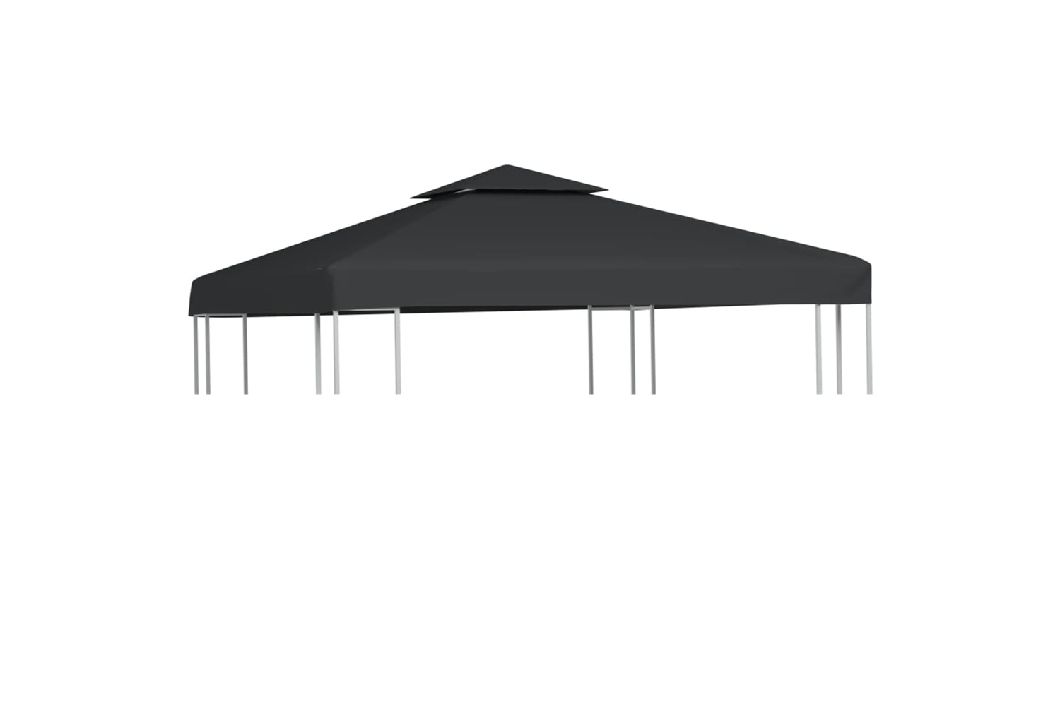 vidaXL Gazebo Cover Canopy Replacement 310 G / m² Dark Grey 3 X 3 M