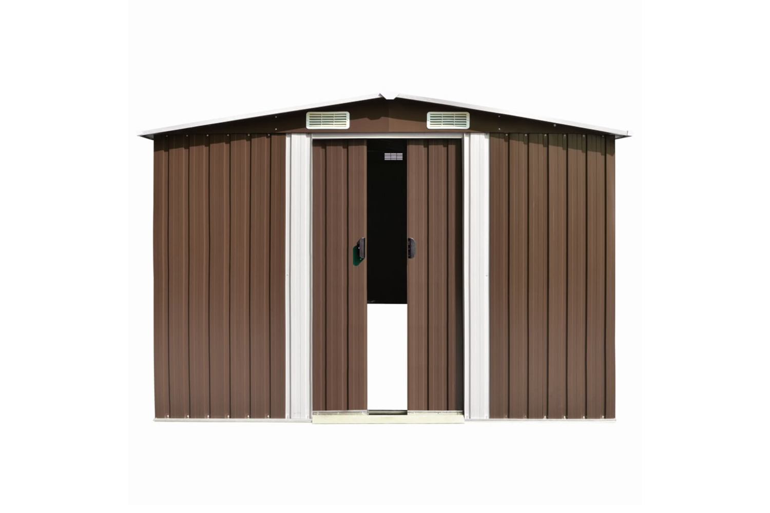 vidaXL 47039 Garden Shed Brown 257x990x181cm Galvanised Steel