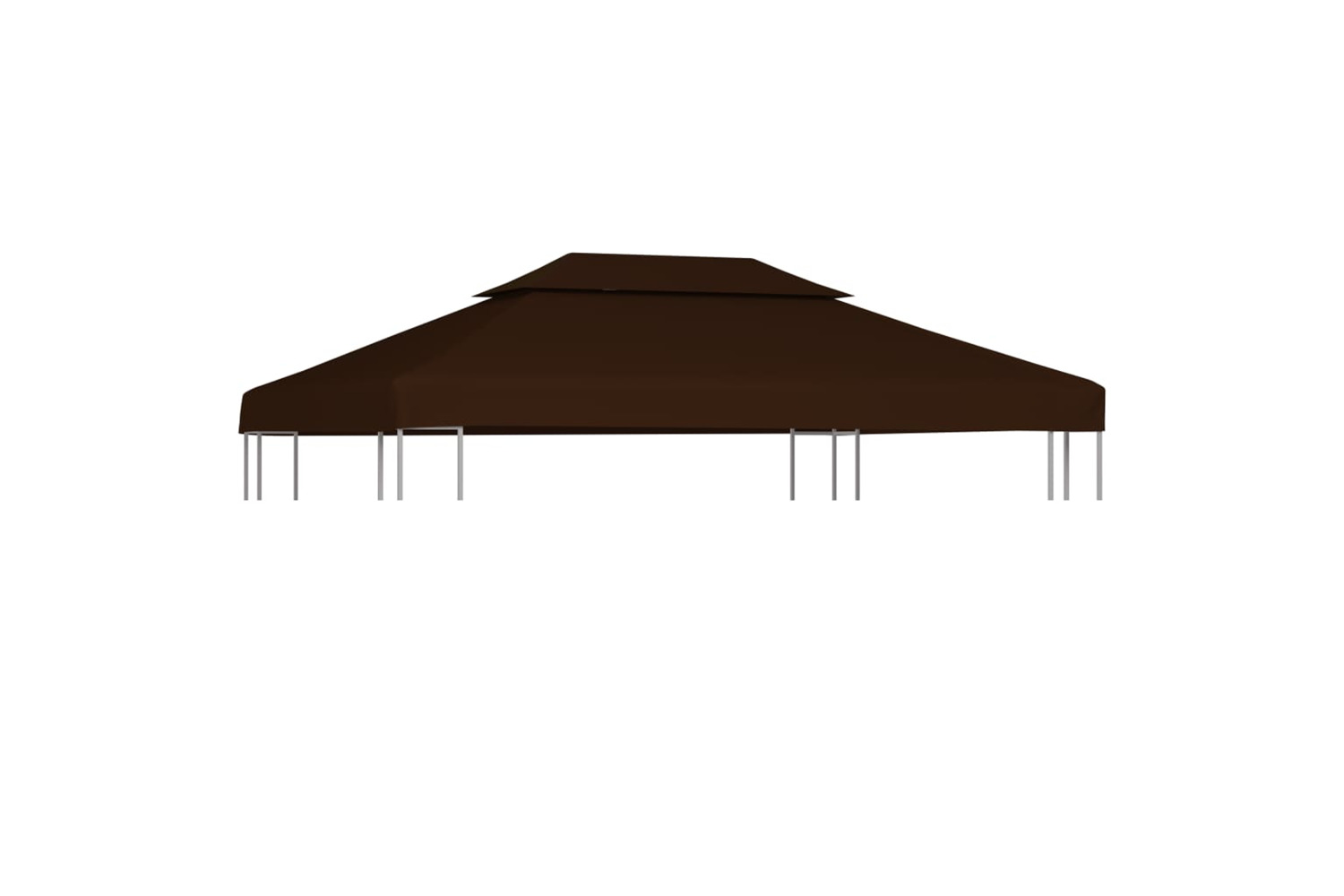 Vidaxl 2-tier Gazebo Top Cover 310 G/m2 4x3 M Brown