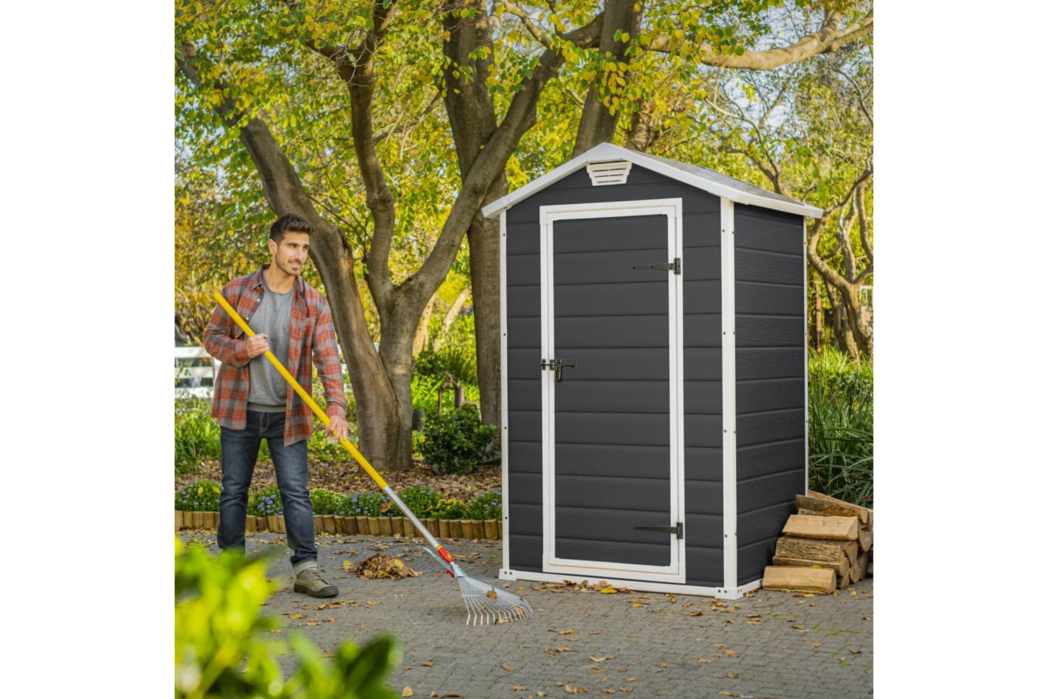 Keter 446819 Garden Shed Manor 43 Dark Grey