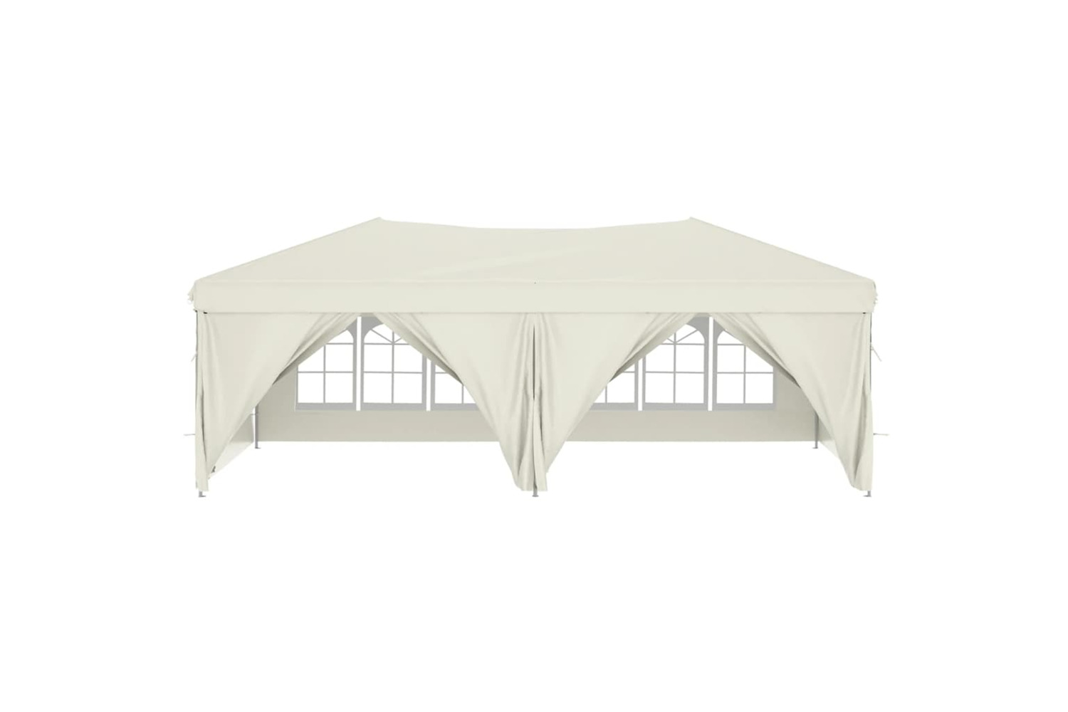 vidaXL 93543 Folding Party Tent With Sidewalls Cream 3x6 M
